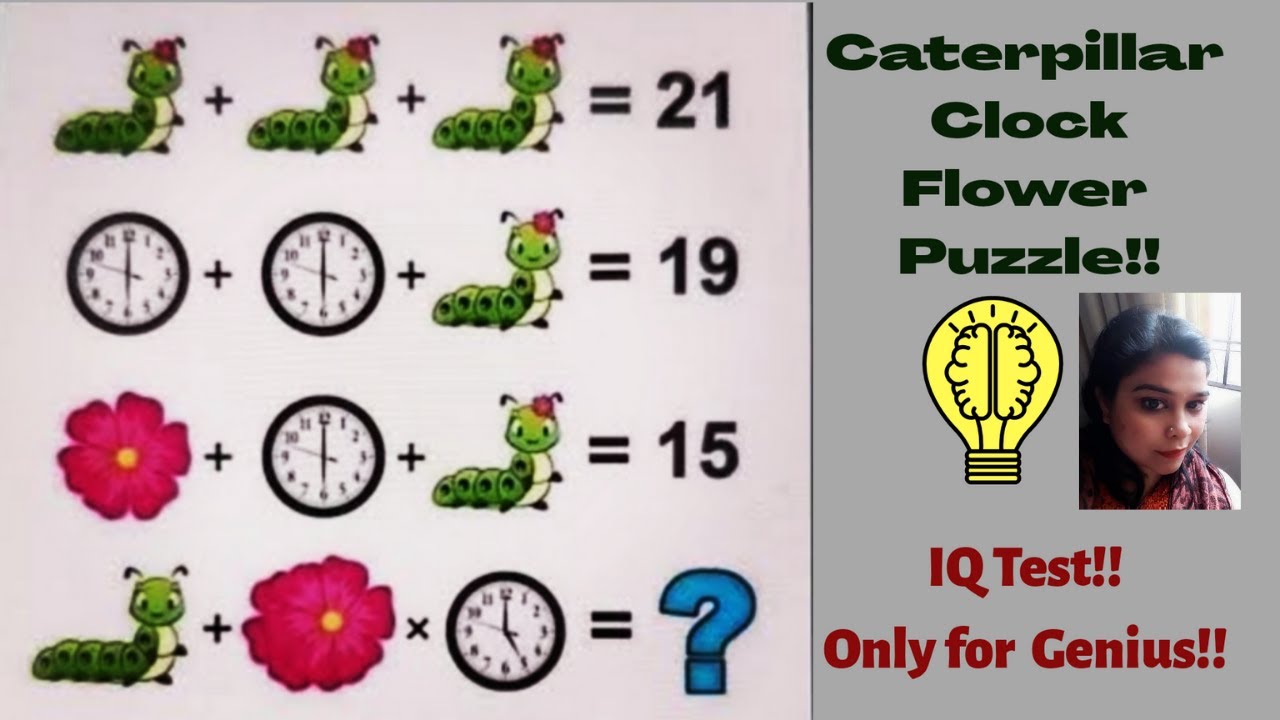 Caterpillar Clock Flower Puzzle Best Tricky Puzzle Only Brilliant