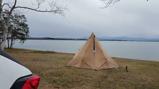 Autumn hot tent camp - CAMPING | RELAXING  | NATURE ASMR | Japanese food