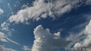 July 4th Cloudlapse: Roiling Thunderheads | Massive Windshear | Rochester NY USA 1080p30