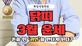 [2025년 닭띠 3월 운세] 돈을 쥔 엄청난 ’귀인‘을 만나게 된다! 금전운ㅣ애정운ㅣ건강운