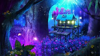 1 Hour of Sleep Music 💜 Relaxing Music for Deep Sleeping~Nap Time | Magical Night In The Forest