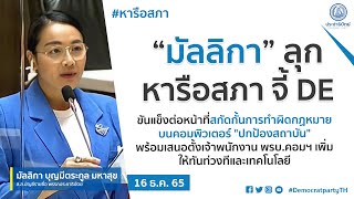 มัลลิกา ลุกหารือสภา จี้ DE ขันแข็งต่อหน้าที่สกัดกั้นการทำผิดกฏหมายบนคอมพิวเตอร์ \