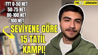 🔥15 TATİLDE NETLERİ ZIPLATACAK TYT-AYT KAMPI! #derecehocam #yks2025