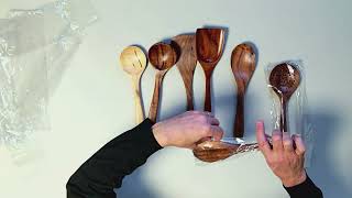 Teak Kitchen utensils 7- Pack amazon product unboxing #bpafree #backtonature