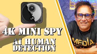 4K Mini Spy Camera WiFi Hidden Wireless Nanny Cam AI-Powered Human Detection