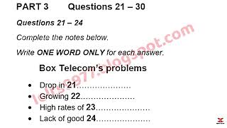 IDP IELTS LISTENING TEST