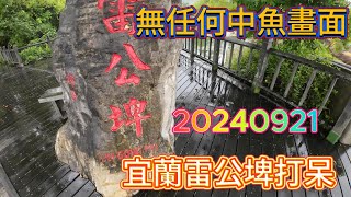 20240921宜蘭雷公埤打呆，在旁邊小雷公埤和釣友各中一隻六十以上的呆。無中任可中魚畫面