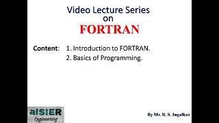 2.0 Introduction to FORTRAN