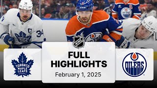 NHL Highlights | Maple Leafs vs. Oilers | February 01, 2025