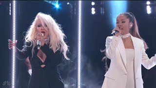 Ariana Grande & Christina Aguilera - Into You, Dangerous Woman (Live on The Voic