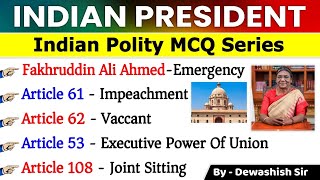 President of India | MCQs on President | Indian polity MCQ | Questions on Indian Polity | Dewashish