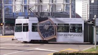 Tramverkehr in Basel (Schifflände, Aschenplatz \u0026 Bahnhof SBB)