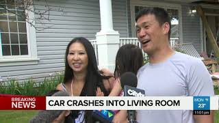 Car crashes into Edmonton home