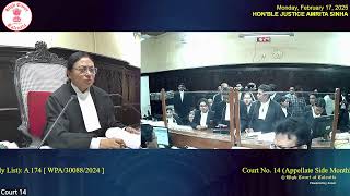 17 February 2025 | Court No.14 | Live Streaming of the Court proceedings.