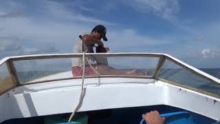 Ngwe Saung Beach Myanmar, and islet by a speed boat. グエンサンビーチ、ミャンマー