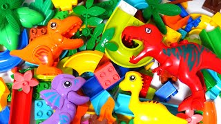 Satisfying Building Blocks Marble Run ASMR Very popular! A block coaster filled with dinosaurs!