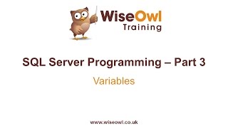 SQL Server Programming Part 3 - Variables