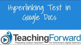 Hyperlinking Text in Google Docs G Suite