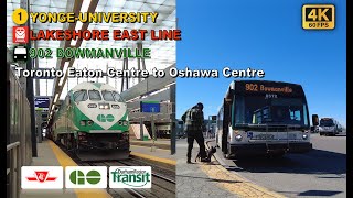 TTC, GO \u0026 DRT POV Walk: Toronto Eaton Centre to Oshawa Centre Via Oshawa GO Station