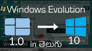 History of Microsoft Windows (Windows 1.0 - 10) in Telugu.