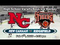 new canaan vs ridgefield boys ice hockey