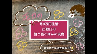 月9万円生活　ある朝のごはん支度\u00261月の電気代