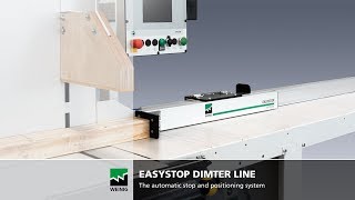 EasyStop positioning system + OptiCut C 50 undertable cross-cut saw | operating modes - WEINIG