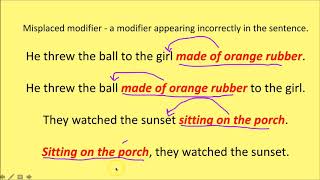 Misplaced Modifiers Part 1 - Grammar Lesson