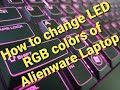 How to change RGB lights color of Alienware laptop