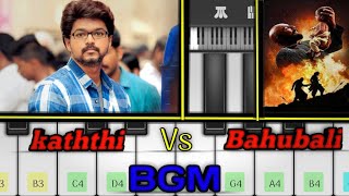 |Kaththi Vs Bahubali Mass BGM on piano| Tamil movie Mass bgm|vijaykumar bgm| Prabhas|