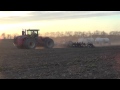 Versatile 550 Tractor pulling a 55 foot Anhydrous Ammonia applicator near West Union Illinois