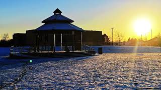 #永遠冬天#Winter Snowing Sunset#多倫多#Dec 22 2024 -10C #雪地黃昏Pierre Elliott Trudeau Park Thornhill Toronto