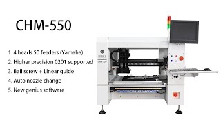 CHM-550 Pick and place machine, Auto nozzle change Perfect desktop SMT machine