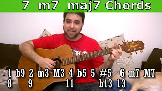 Finally Understanding 7, m7 & maj7 Chords - Guitar Lesson Tutorial