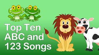 TOP 10 ABC & 123 SONGS | Compilation | Nursery Rhymes TV | English Songs For Kids
