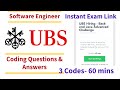 UBS Free Exam Answers 🥰 | Live Assessment |Software Engineer | Instant Exam Link | Coding Answers