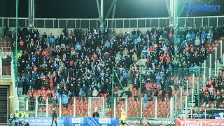 Kibice Ruchu Chorzów na otwarciu stadionu Widzewa (18.03.2017 r.)