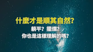 什麼才是真正的順其自然？不是躺平，不是擺爛，而且一種人生智慧！