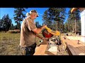 building the front porch stoop and two step stairs for the house entry.