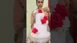 ഒന്നര കിലൊന്റെ wedding cake🤩💥🎂#twotiercake #wedding #viralvideo #shorts