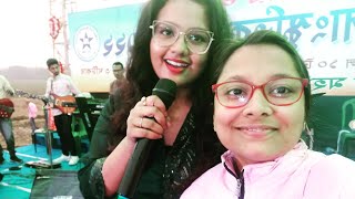 Met with Mansi Ghosh of Super singer season 3 in a show 😁😁😁 #banglavlog