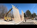 Building my Garage : Framing and sheathing walls