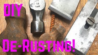 De rusting Old tools - Removing Rust with Electrolysis