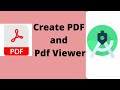 How to create pdf and Pdf Viewer Programmatically in Android Studio