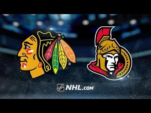 CHICAGO BLACKHAWKS VS OTTAWA SENATORS 1/9/18 - YouTube