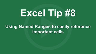 Using Named Ranges to easily reference important cells