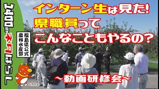 インターン生が県職員の動画研修会に潜入