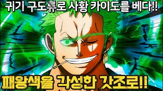 [원피스 1010화 전투 리뷰] 패왕색 패기로 카이도를 조지는 조로와 루피.. 갈수록 재평가되는 미호크의 강함..