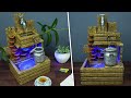 Amazing Homemade Fake Wood Water Fountain | Making DIY Water Fountain Using Styrofoam & Cement