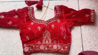 bridal blouse#latest blouse design#stylish fashion#v neck design blouse#Indian bridal fashion